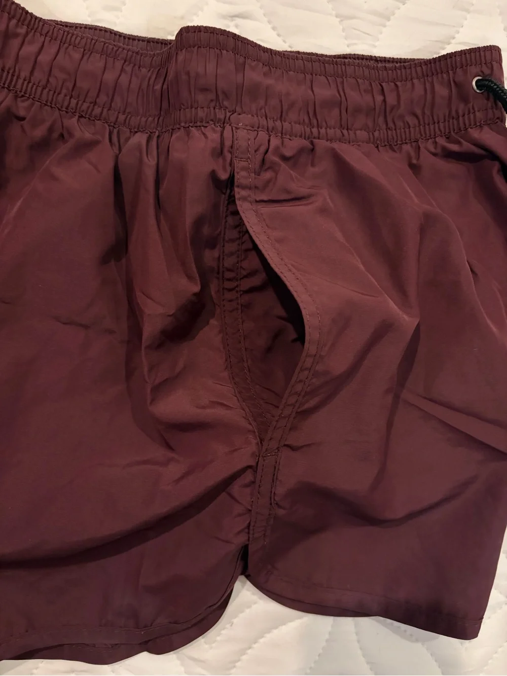 H&M Men's Burgundy Athletic Swim Shorts
